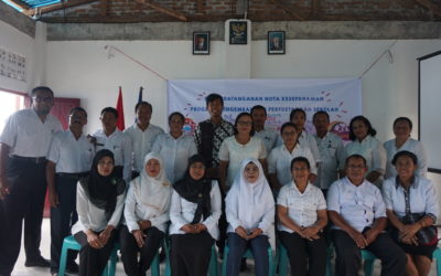 PENANDATANGANAN NOTA KESEPAHAMAN  TAMAN BACAAN PELANGI & 18 SEKOLAH DI KABUPATEN ENDE