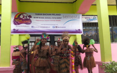 Peresmian Perpustakaan #TBPelangi ke-60 di SD Inpres 48 Kab. Sorong, Papua Barat
