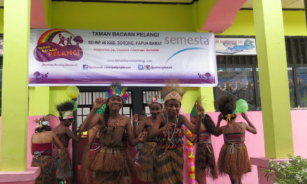 Peresmian Perpustakaan #TBPelangi ke-60 di SD Inpres 48 Kab. Sorong, Papua Barat