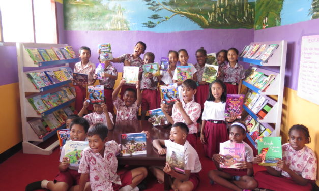 Peresmian Perpustakaan #TBPelangi ke-61 di SD Inpres 18 Kab. Sorong, Papua Barat