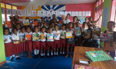 Inauguration of the 86th Rainbow Reading Gardens Library at SD Inpres Ndona 4, Ende, Flores, NTT