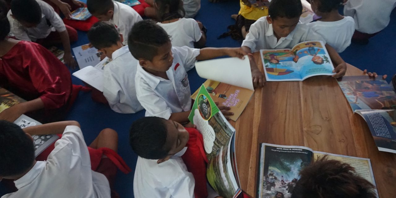 Inauguration of the 89th Rainbow Reading Gardens Library at SDI Nangapanda 2, Ende, Flores, NTT