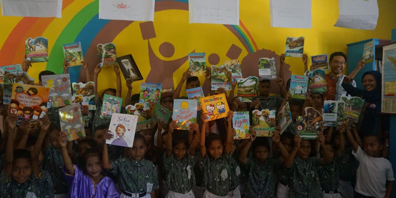 Inauguration of the 90th Rainbow Reading Gardens Library at SDI Puupau, Ende, NTT