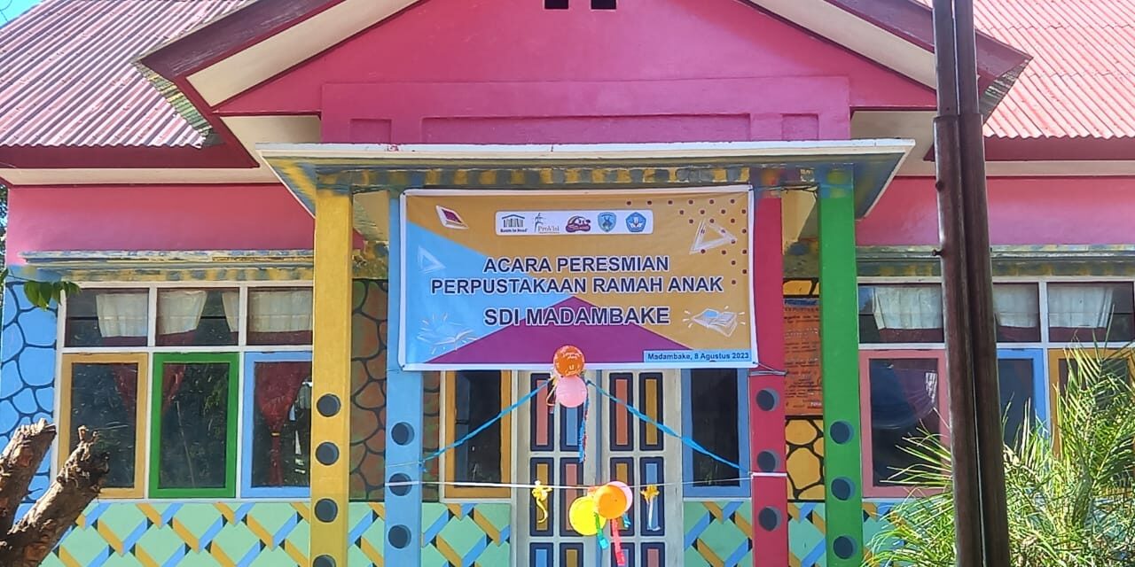 Inauguration of the 229th of Taman Bacaan Pelangi’s Child-friendly Library at SD Inpres Madambake